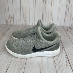 Nike Lunarepic Flyknit 2 Women's Size 8.5 Grey Knit Sneakers Shoes 863780-002